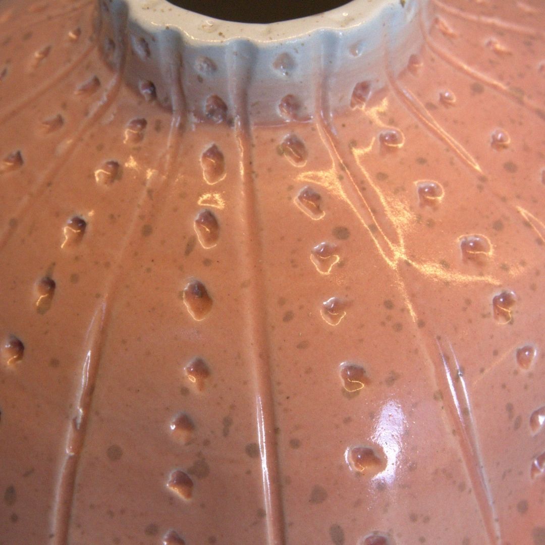 TEXTURED PEACH BUBBLE VASE - Image 4