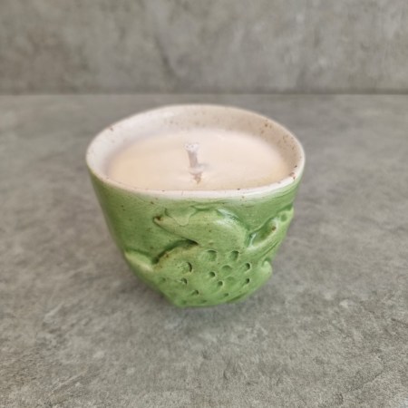 CANDLE IN CUP - FULL GREEN TURTLE