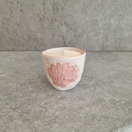 candle in cup Pink shell