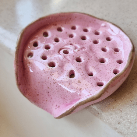 HANDMADE DALI SOAP HOLDER - PINK
