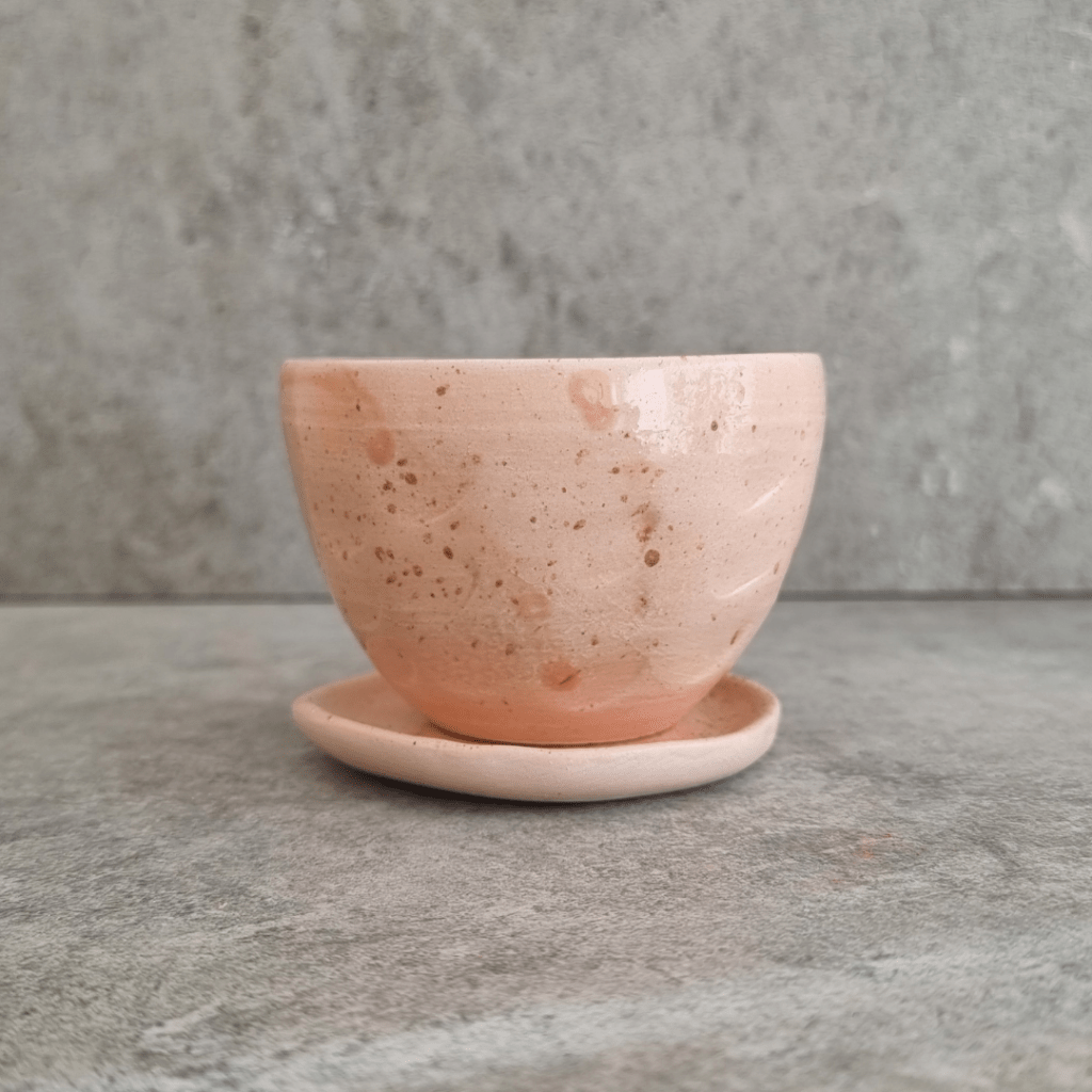 HANDMADE CLAY ESPRESSO CUP - PEACH