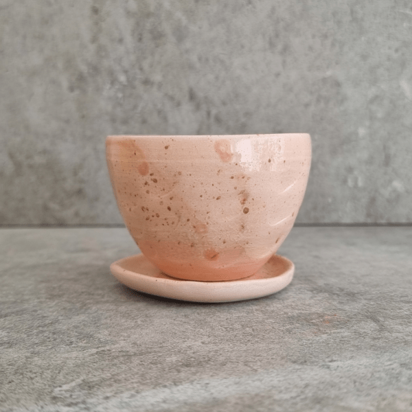 HANDMADE CLAY ESPRESSO CUP - PEACH