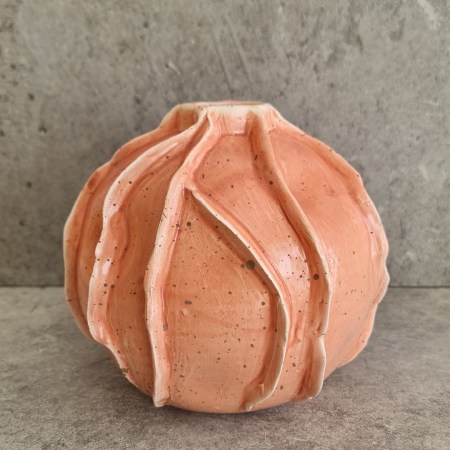 BUBBLE-CORAL-VASE---PEACH