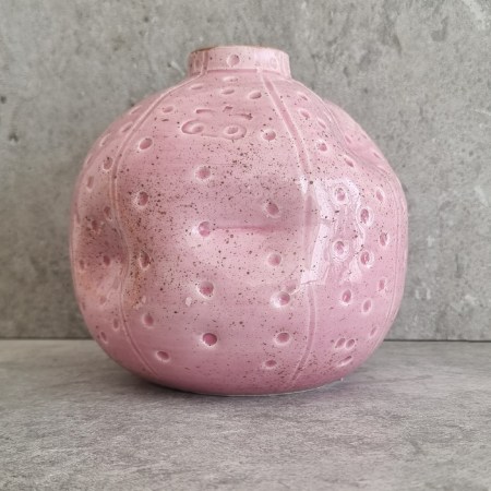 BUBBLE SEA TEXTURED VASE -PINK