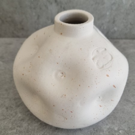 BUBBLE VASE ORGANIC SHAPE - WHITE