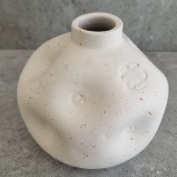BUBBLE VASE ORGANIC SHAPE - WHITE
