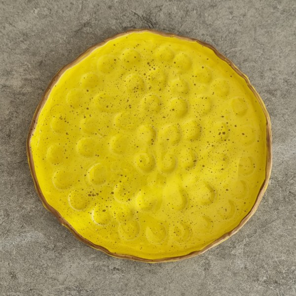 HANDMADE TEXTURED YELLOW PLATE