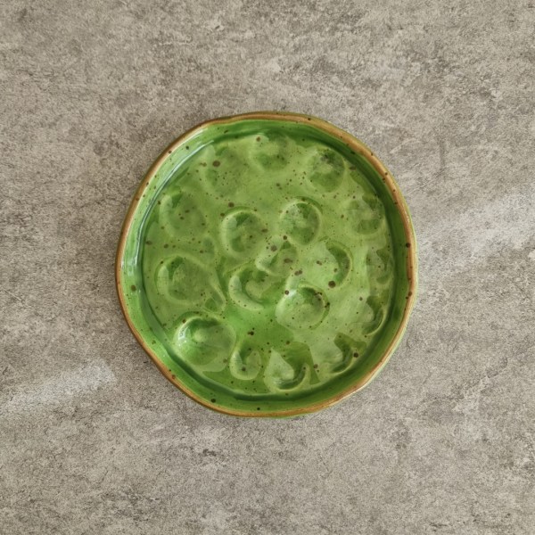 Handmade Textured Green Plate