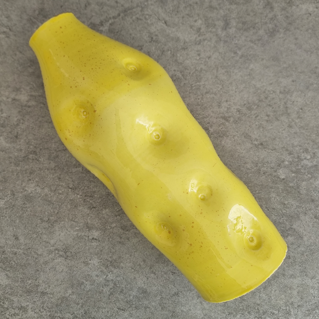 TALL CORAL VASE - YELLOW